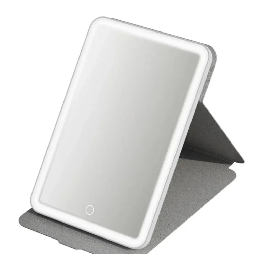 Impressions Touch Tablet Bling Folio LED Makeup Mirror- Silver